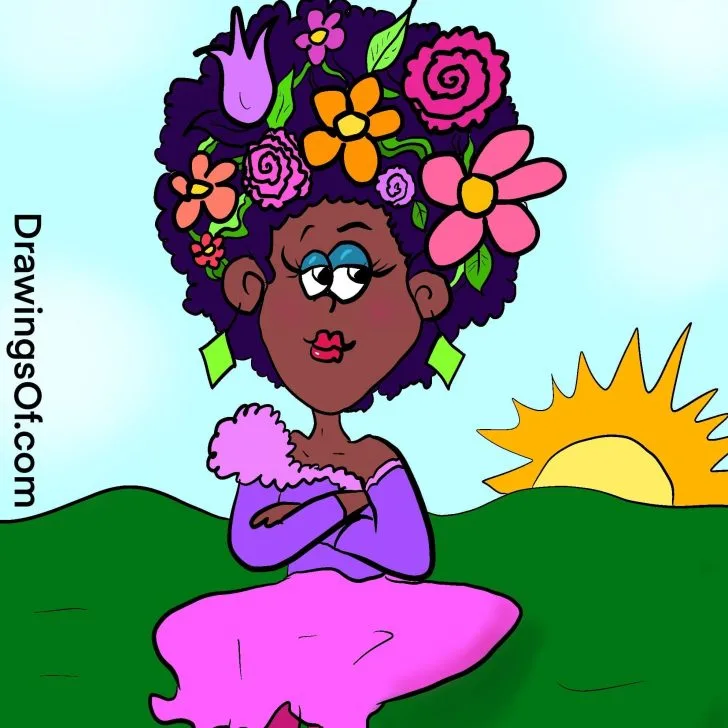 Flower crown cartoon