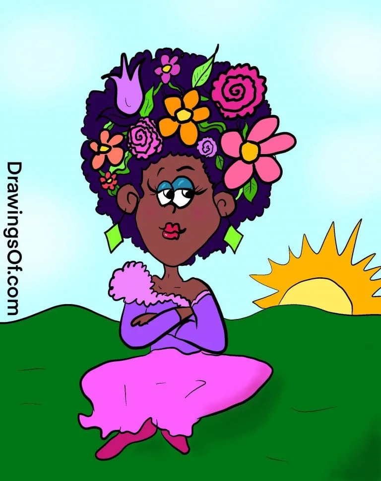 Flower crown cartoon