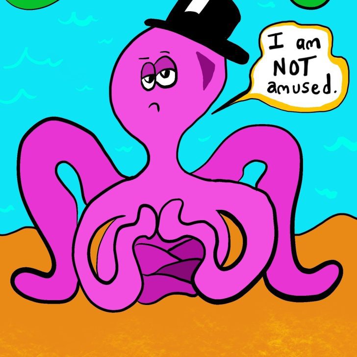 Angry octopus drawing