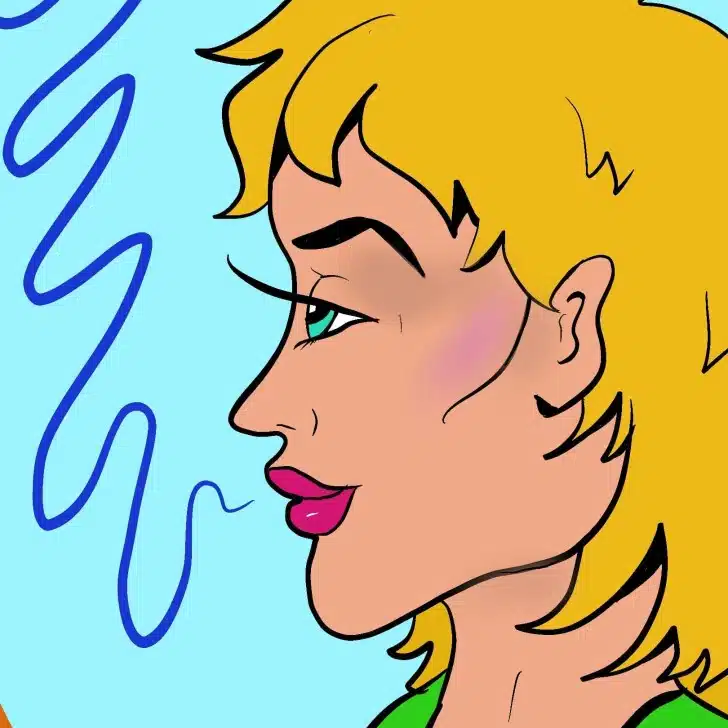 Side view cheekbones