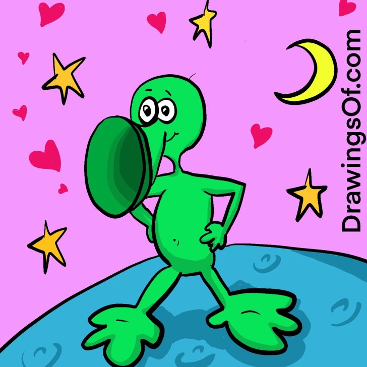 Cute alien cartoon