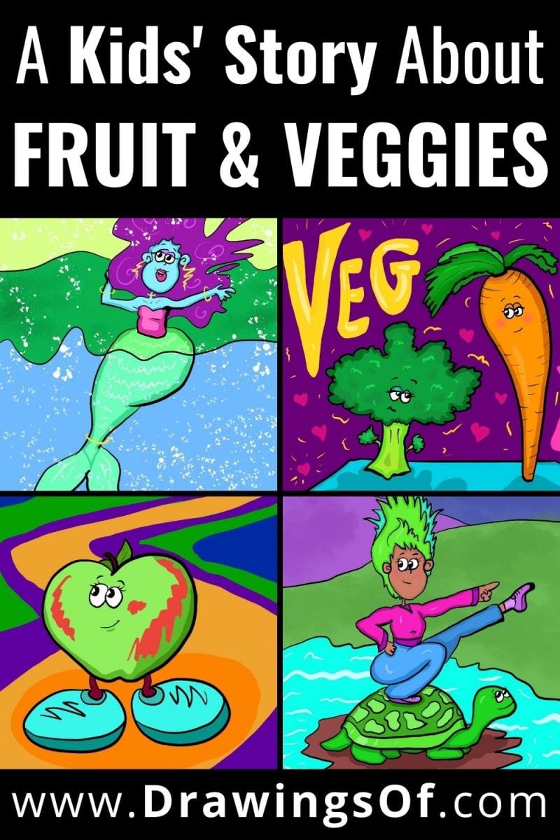 Kids story about eating fruit and veggies