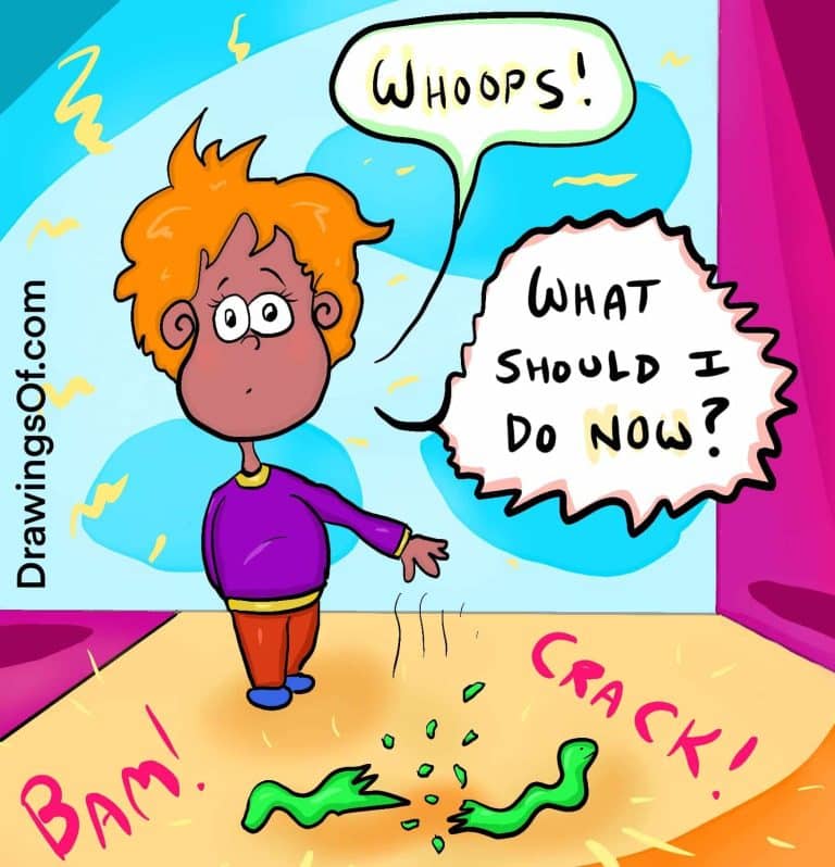What to do when you mess up or break something cartoon