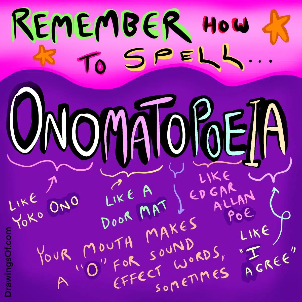 onomatopoeia examples in sentences