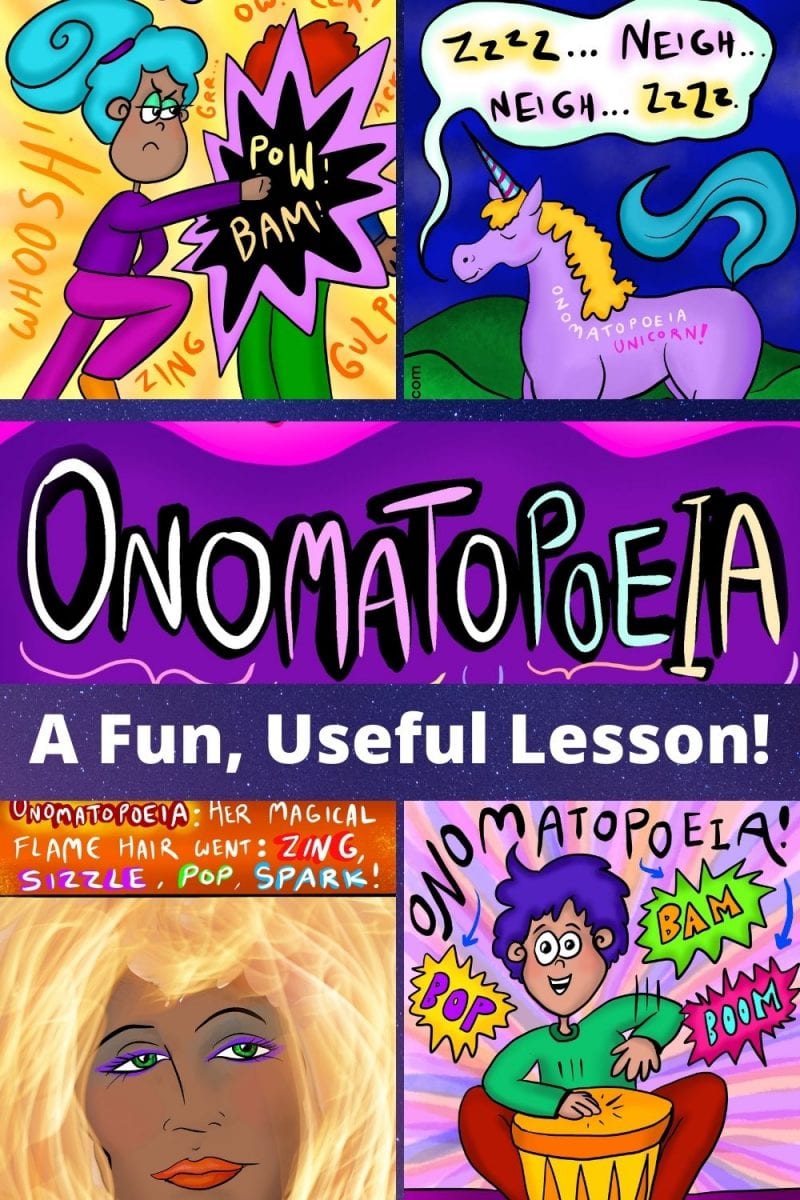 Onomatopoeia examples words art