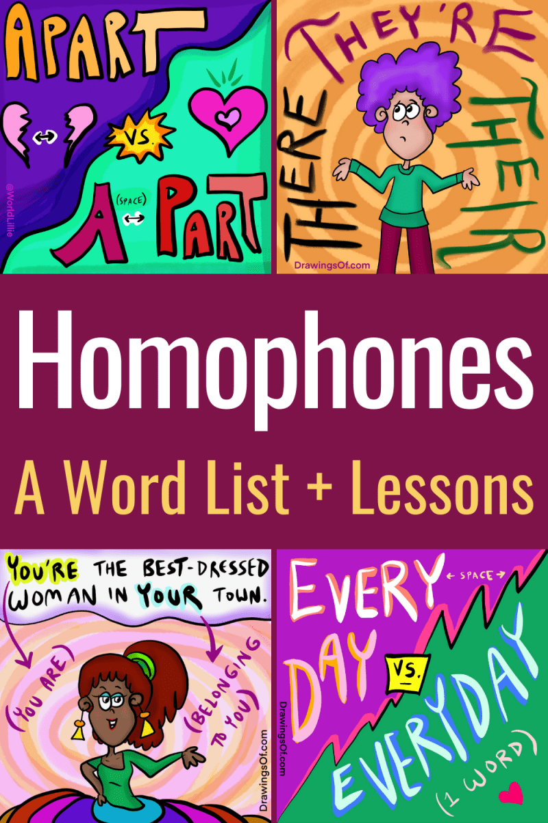 Homophones word list