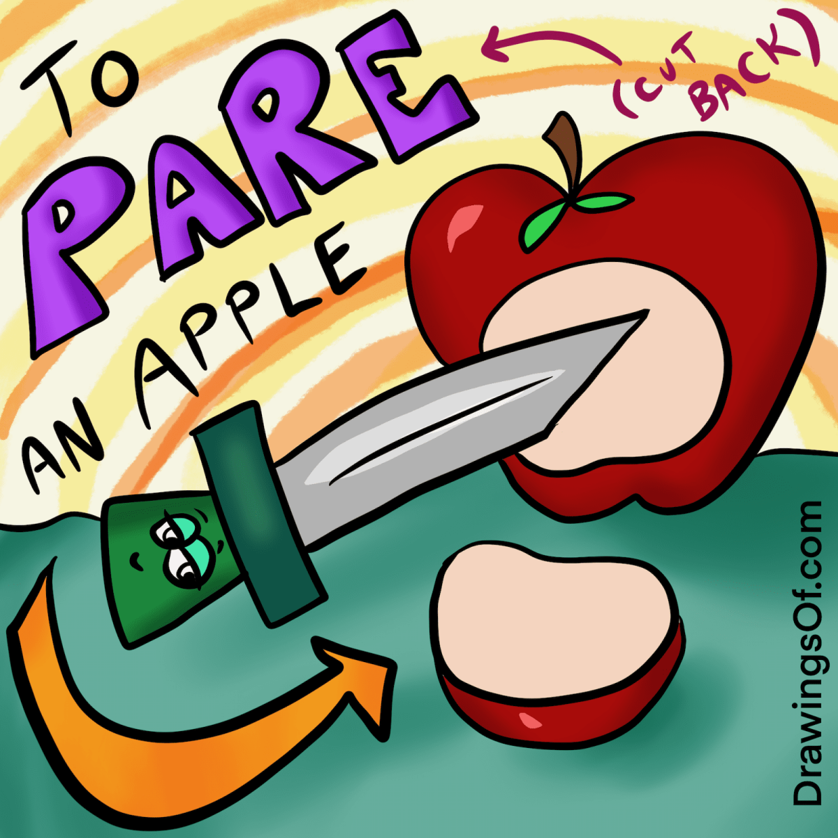 How to use the word "pare."