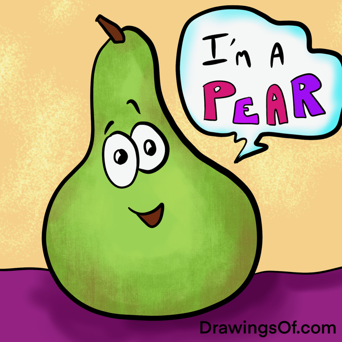 Pear cartoon