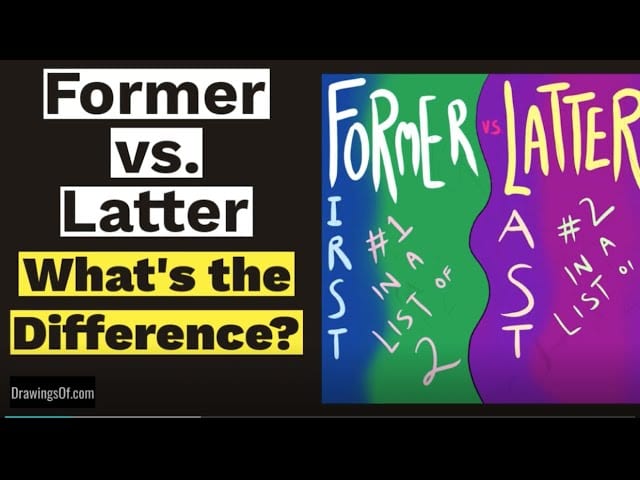 Former Vs Latter Definitions And Examples In Cartoons Drawings Of