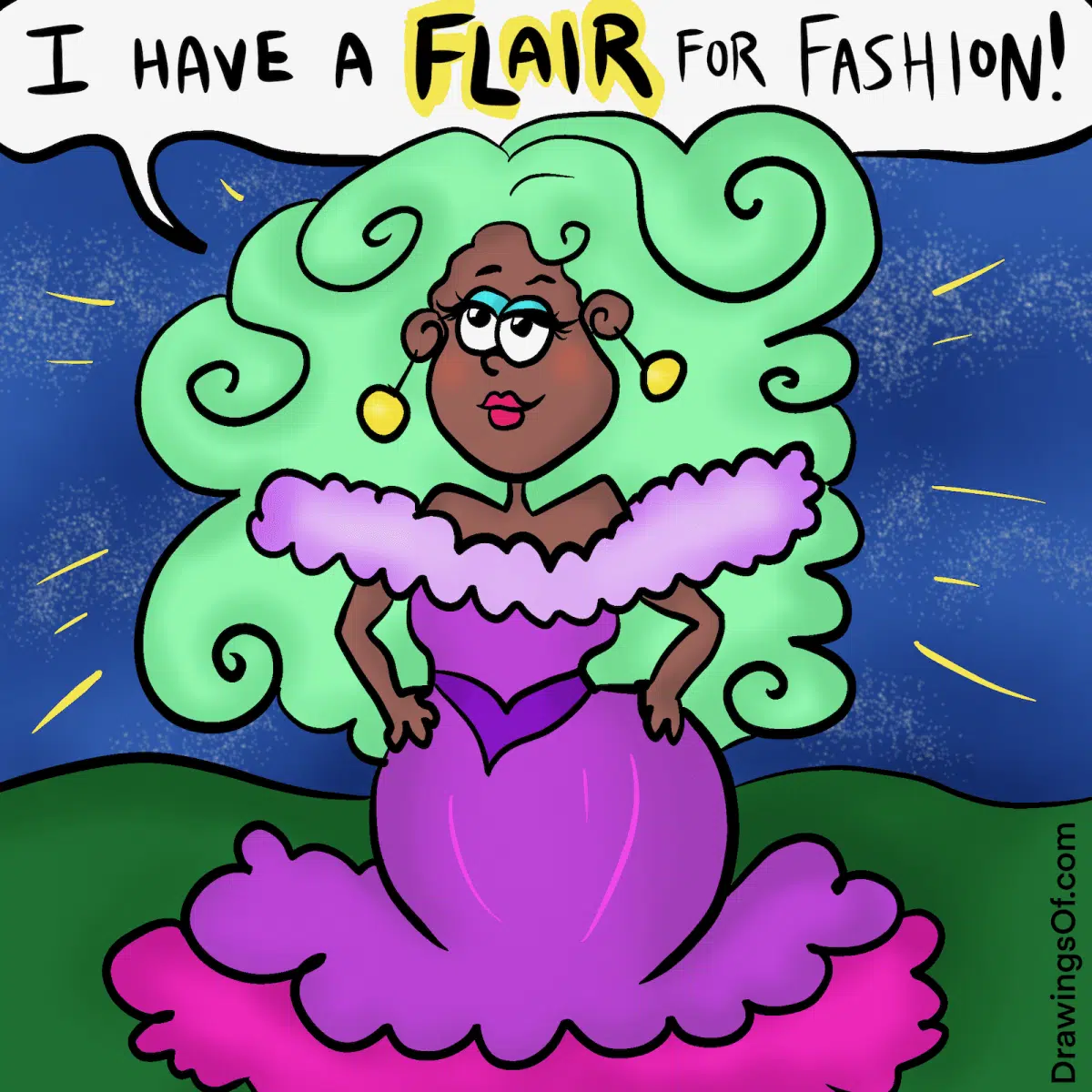 FLAIR in a sentence, illustrated.