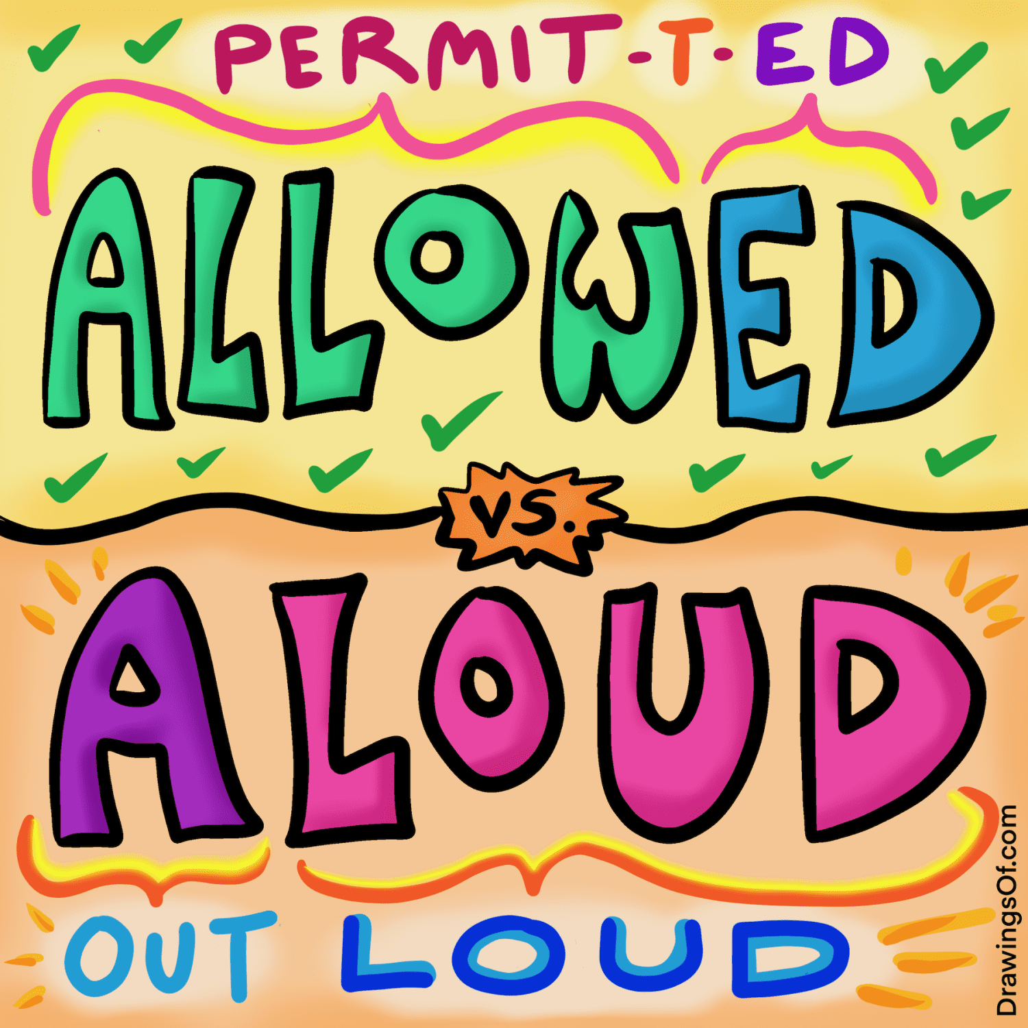 Aloud vs. Allowed: Correct Spelling and Meaning of These Homophones ...