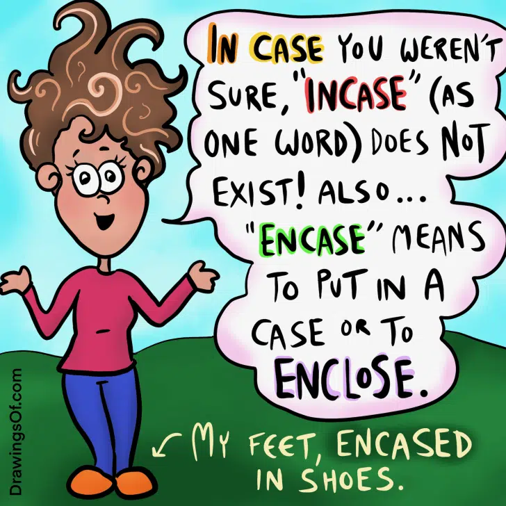 In case vs incase or encase