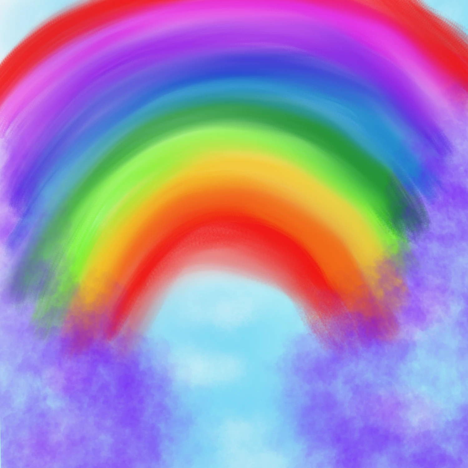A drawing of a rainbow