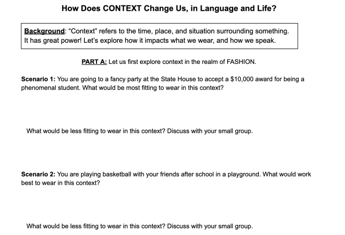 Code Switching: Language and Context