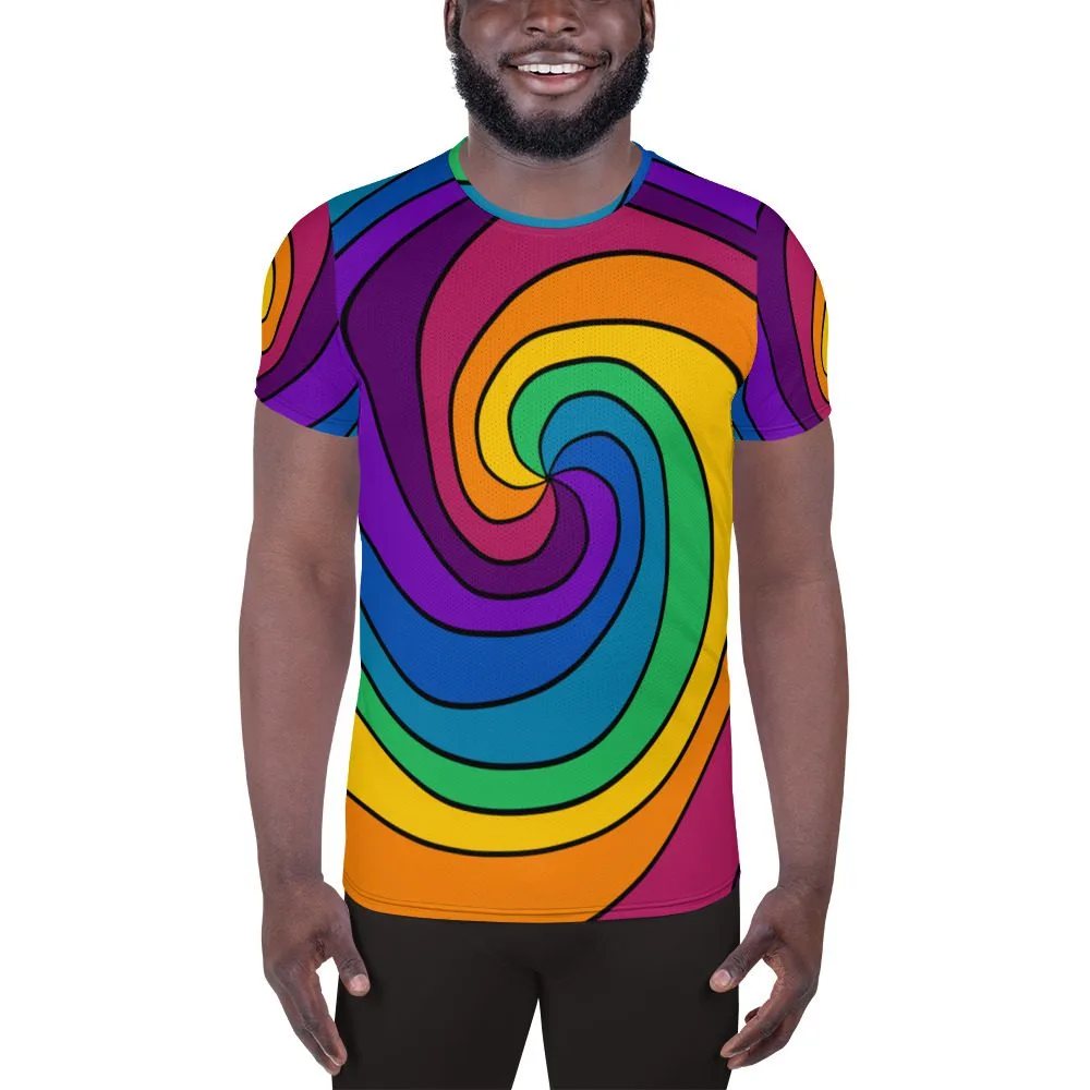 Jewel Swirl Men's Athletic T-shirt