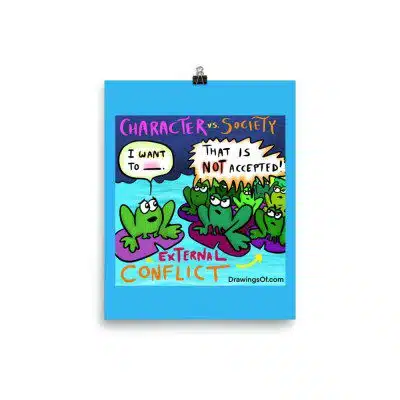 Conflict Poster: Character vs. Society