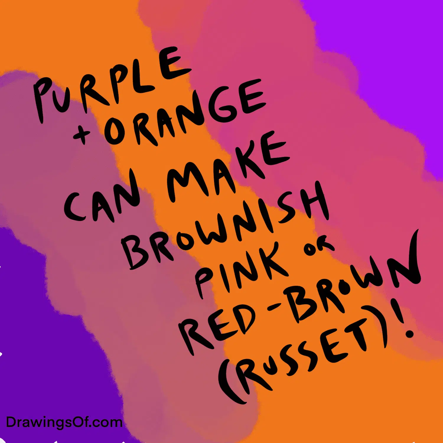 What Do Orange and Purple Make When Mixed? - Drawings Of