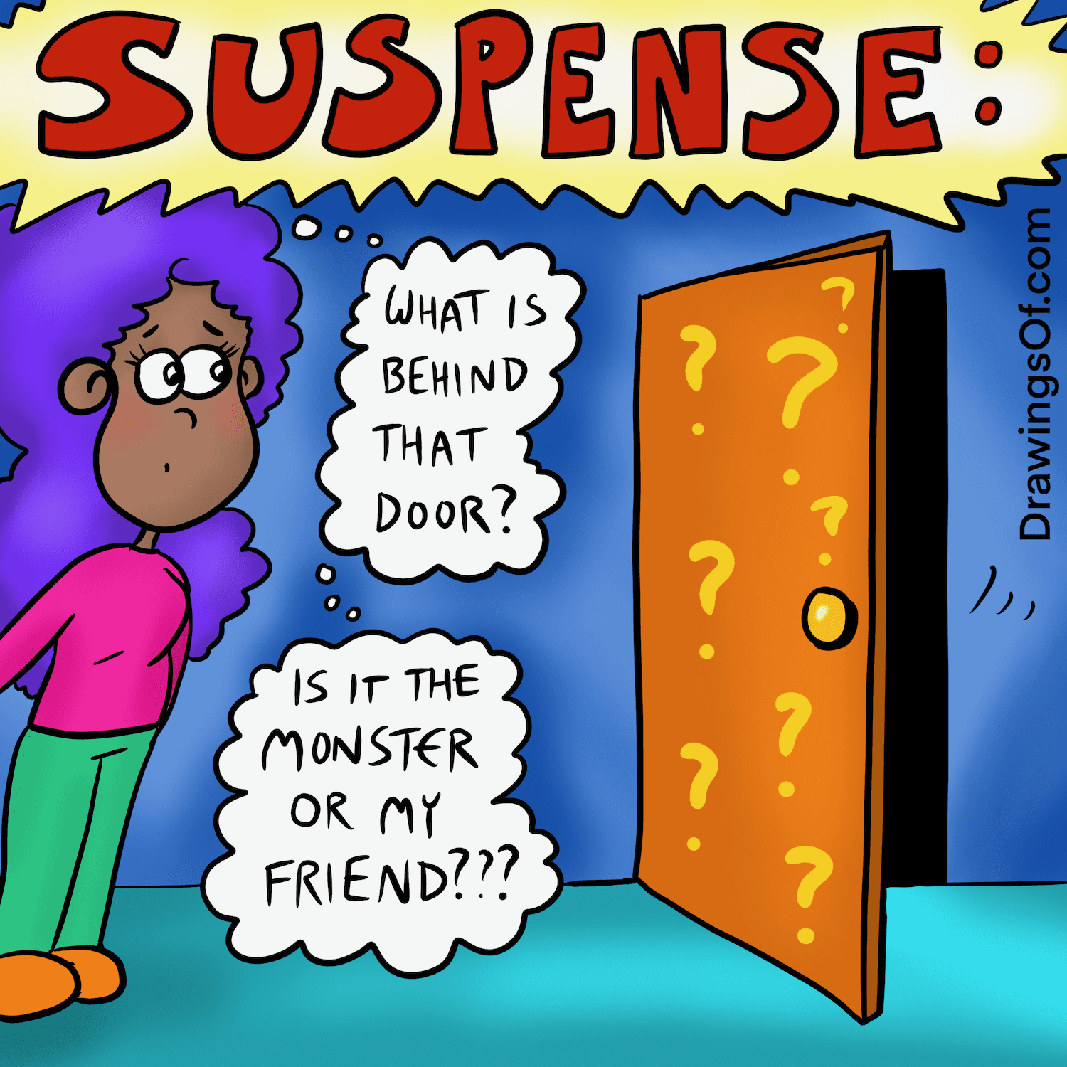 A suspense example, illustrated.