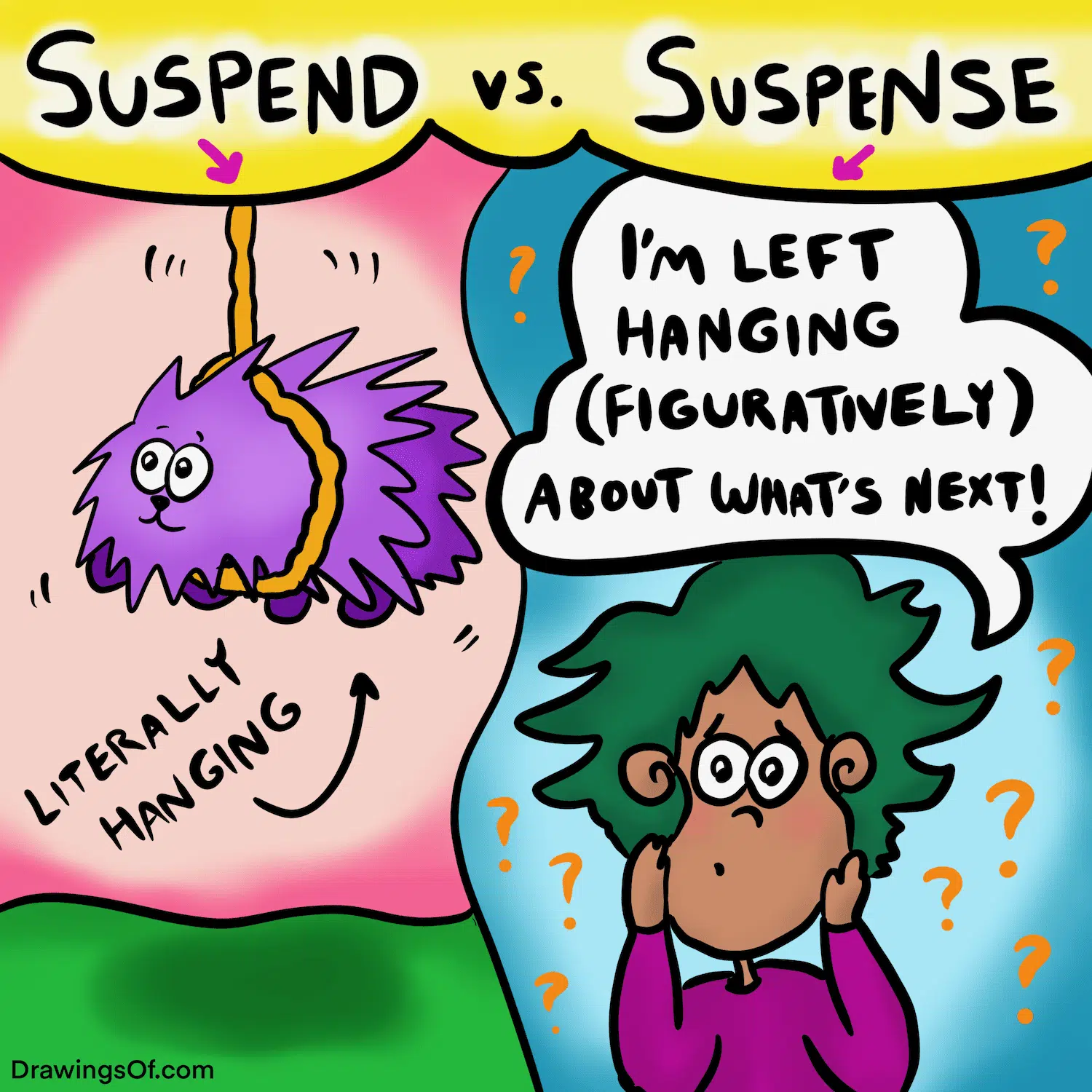 One way to remember the suspense meaning.