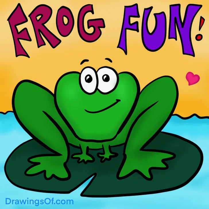 Cute frog drawing