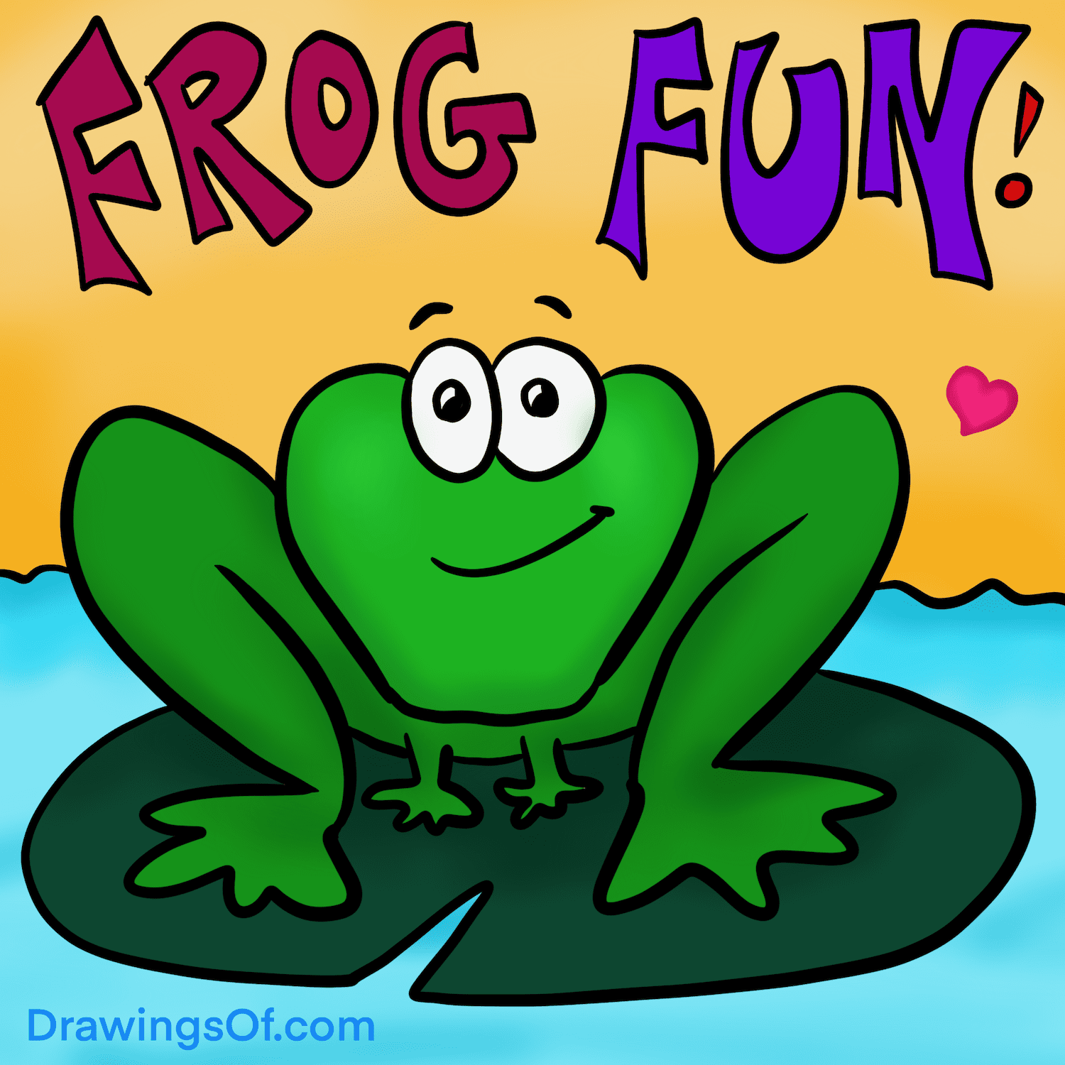 How To Draw A Frog Easy Printable Lesson For Kids - Step-by-Step Tutorial |  Kids Activities Blog