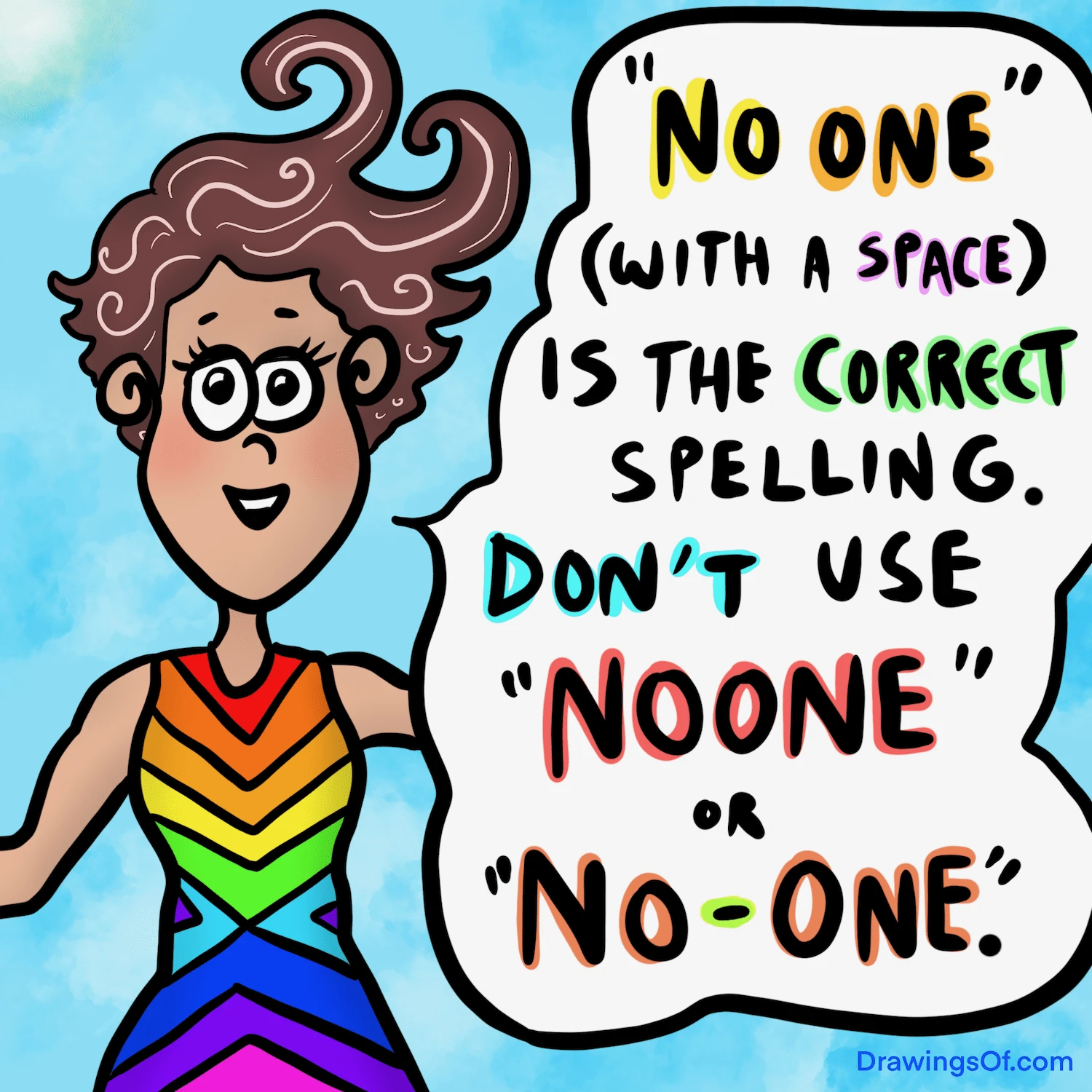 No one vs. noone or no-one