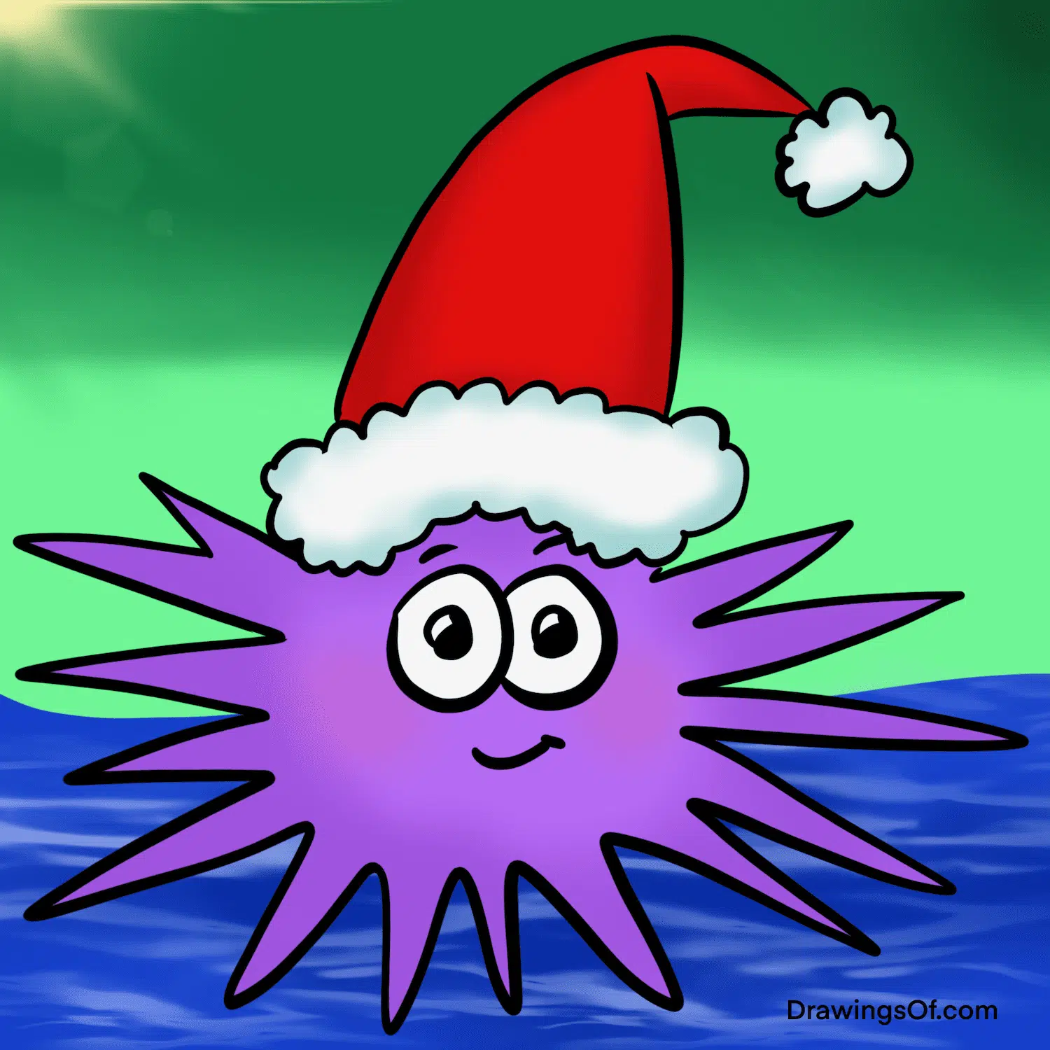 Drawing Santa hat