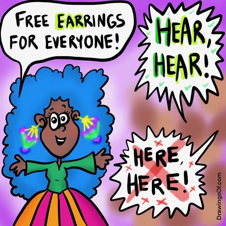 Here here or hear hear