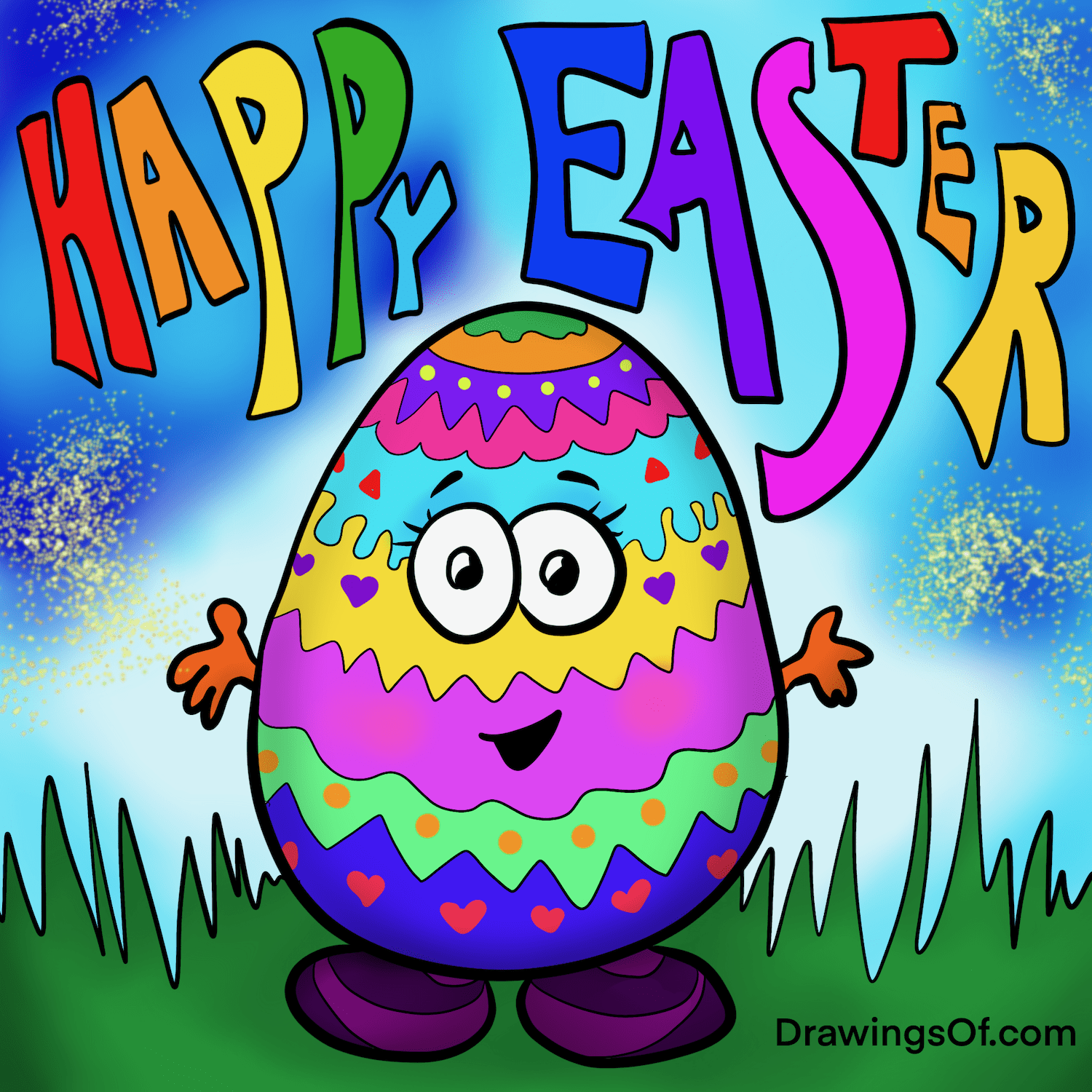 Easter egg drawing