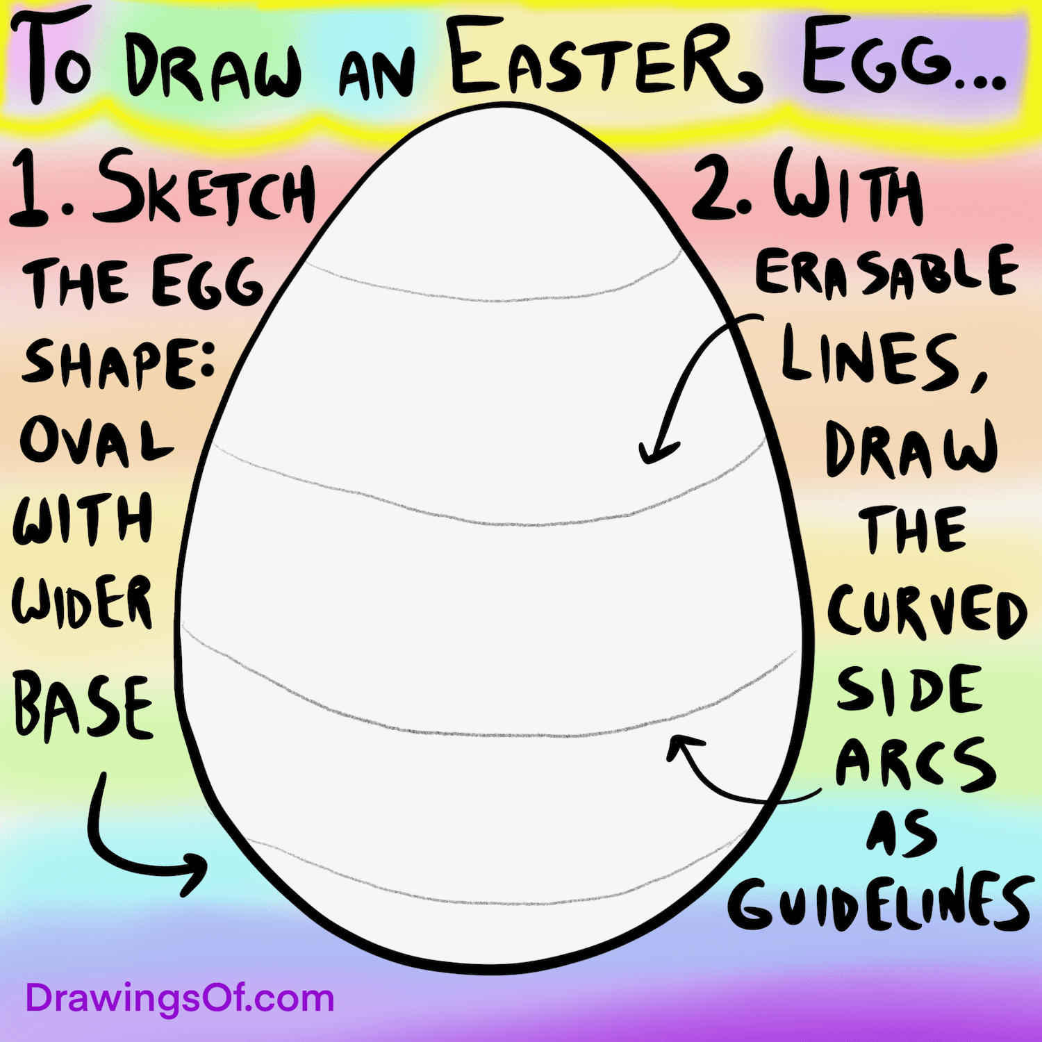 How to draw an Easter egg