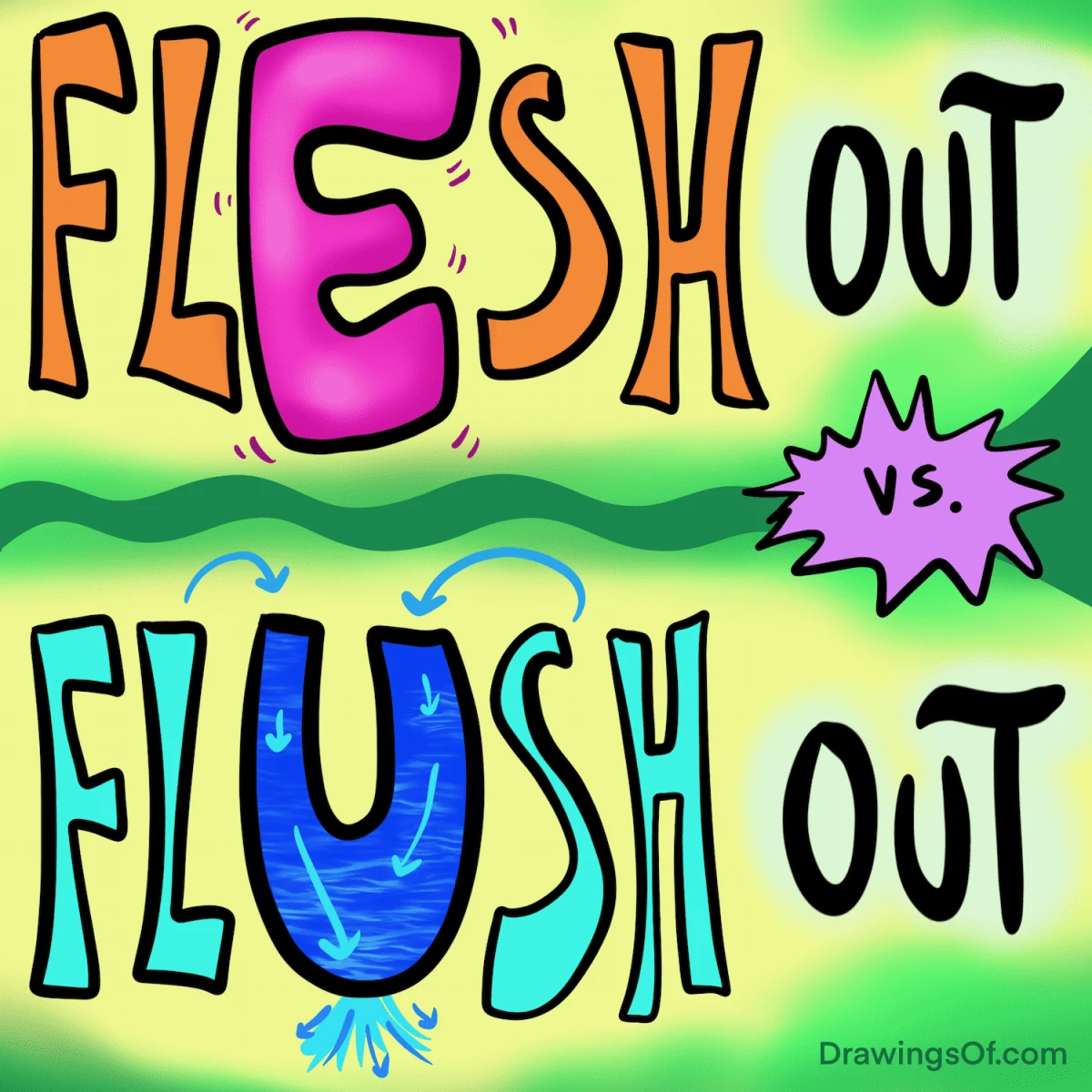 "Flesh out" or "Flush out?"
