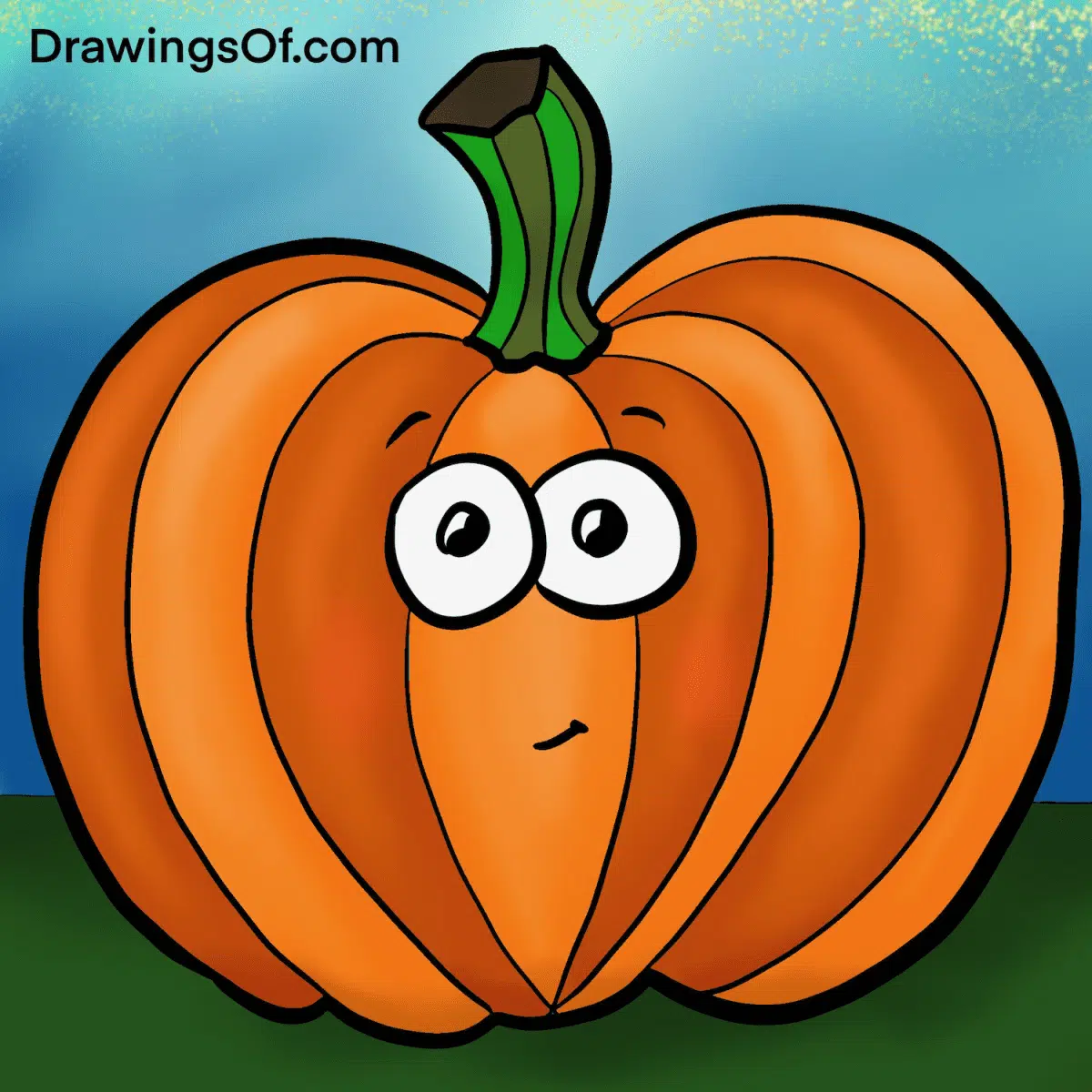 Pumpkin Drawing and Painting for Kids   Alazs Painting Channel  Alazs  Coloring Art  Medium