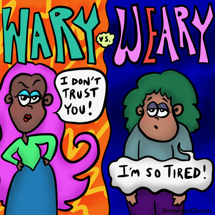 Weary vs. wary
