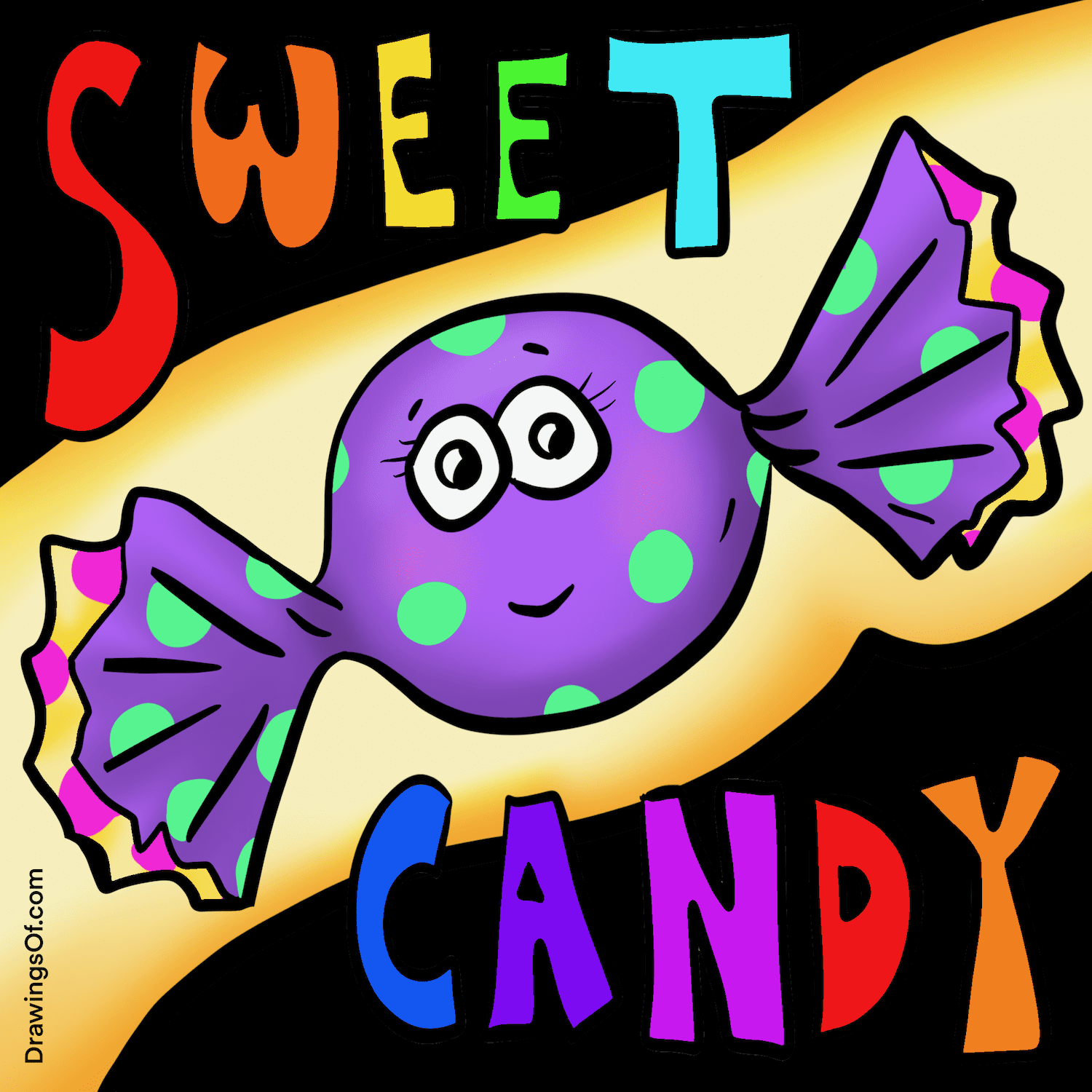 how to draw candy