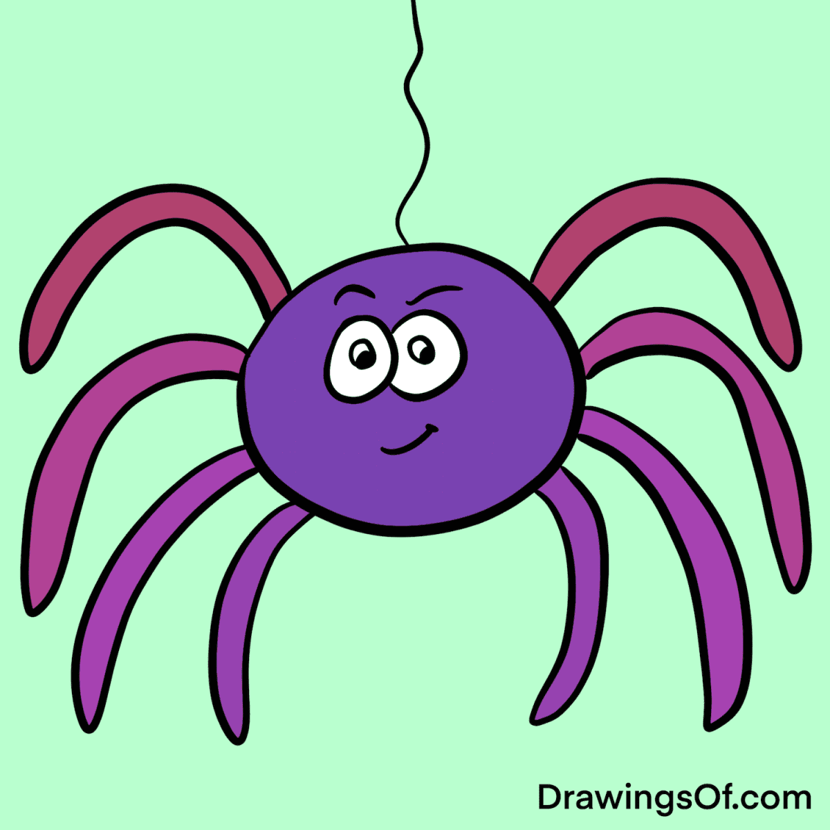 Cute spider drawing easy