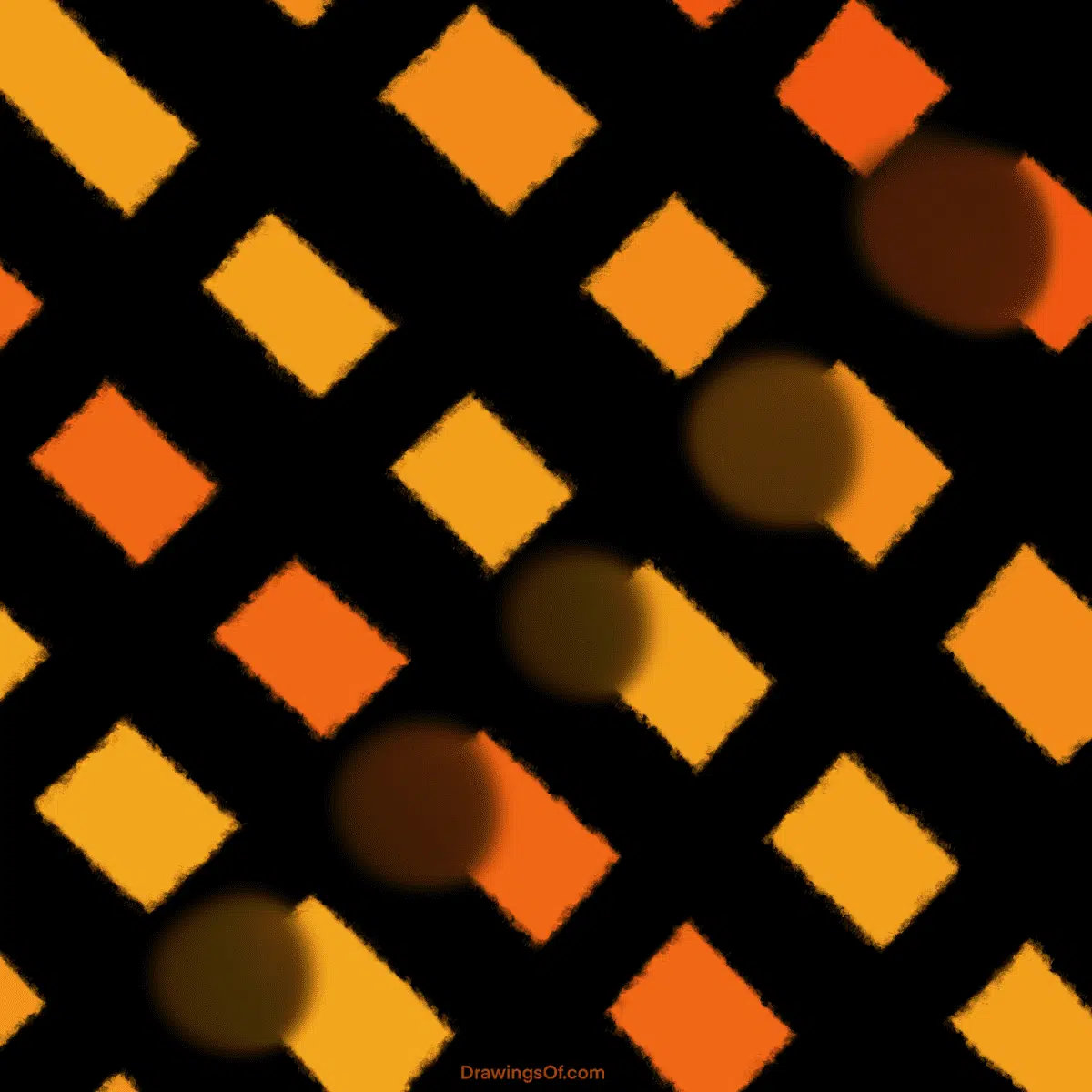 Making brown with orange plus black. 