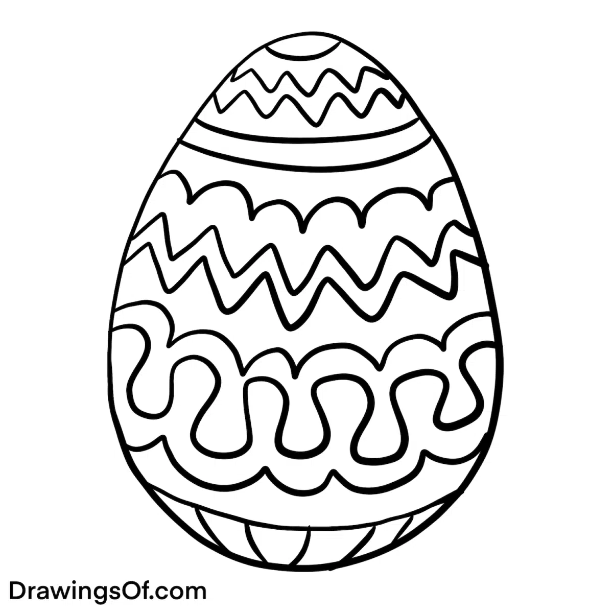 Easter egg printable to color