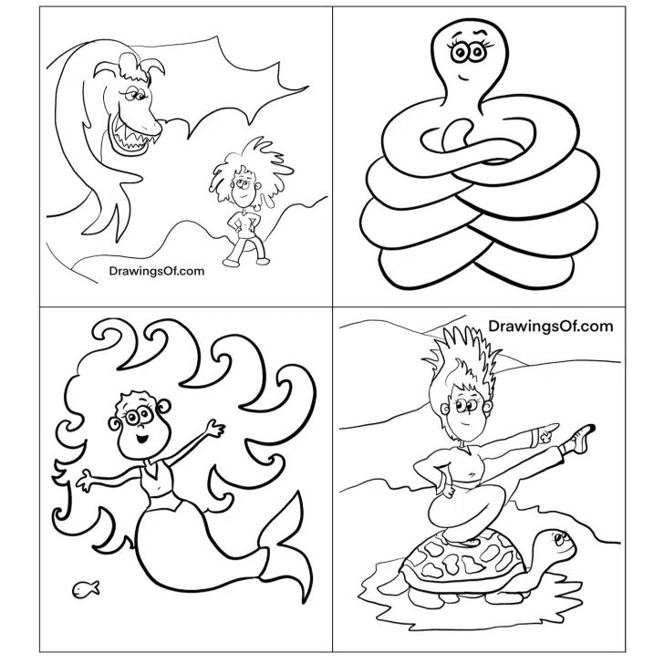 Fantasy Coloring Pages by DrawingsOf.com - Page 1 (1)