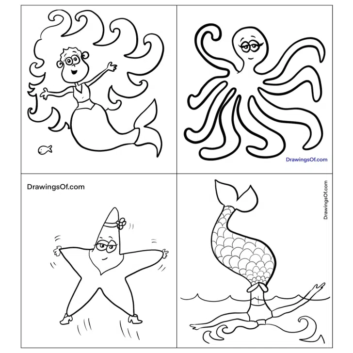 Mermaid Coloring Pages