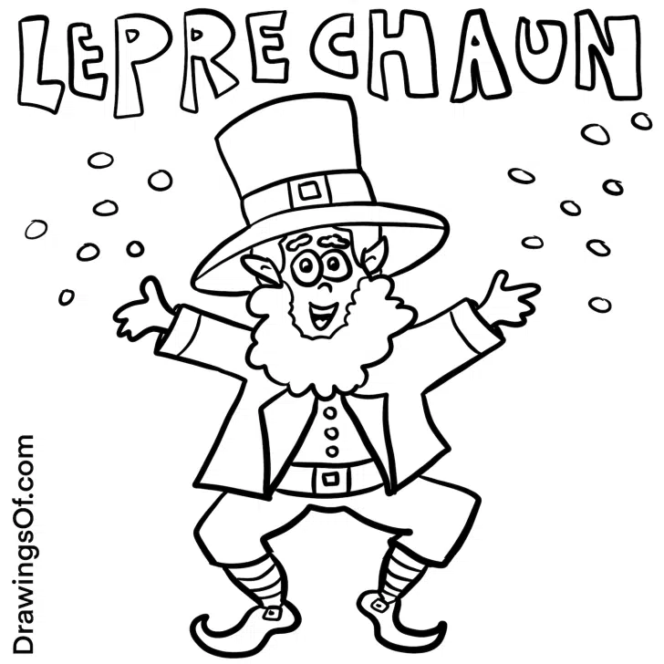 Leprechaun coloring page
