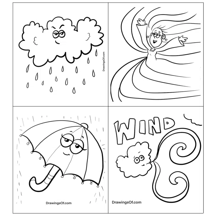 Weather coloring pages