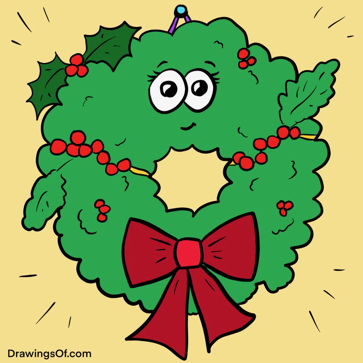 Add festive holiday colors.