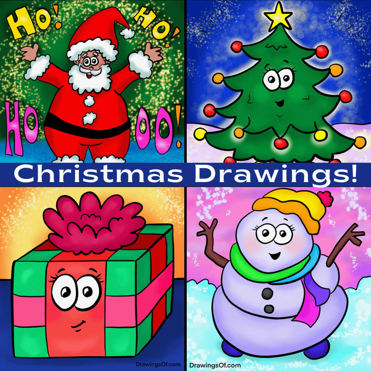 How to Draw Christmas Characters - YouTube