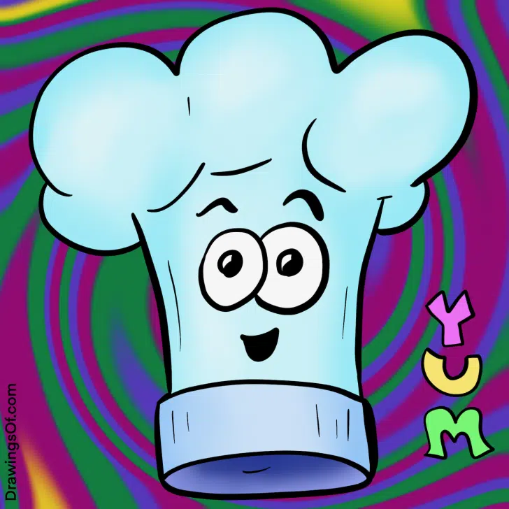 Drawing of a chef hat