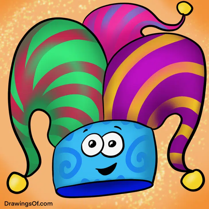 Jester hat drawing