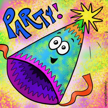 Party hat drawing