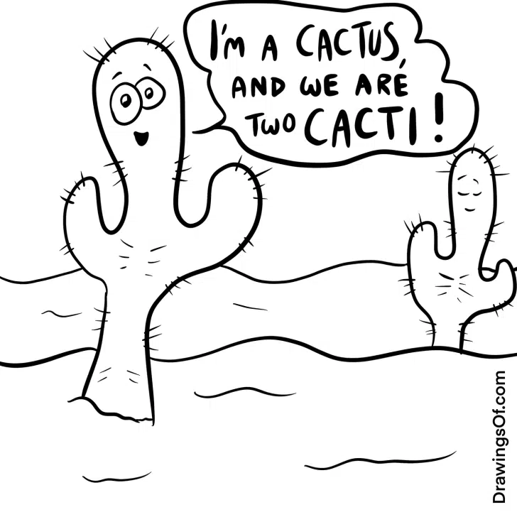 How to draw a cactus