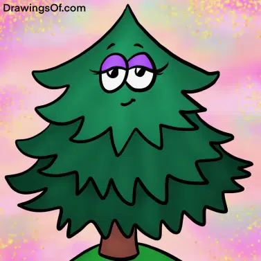 Pine tree drawing
