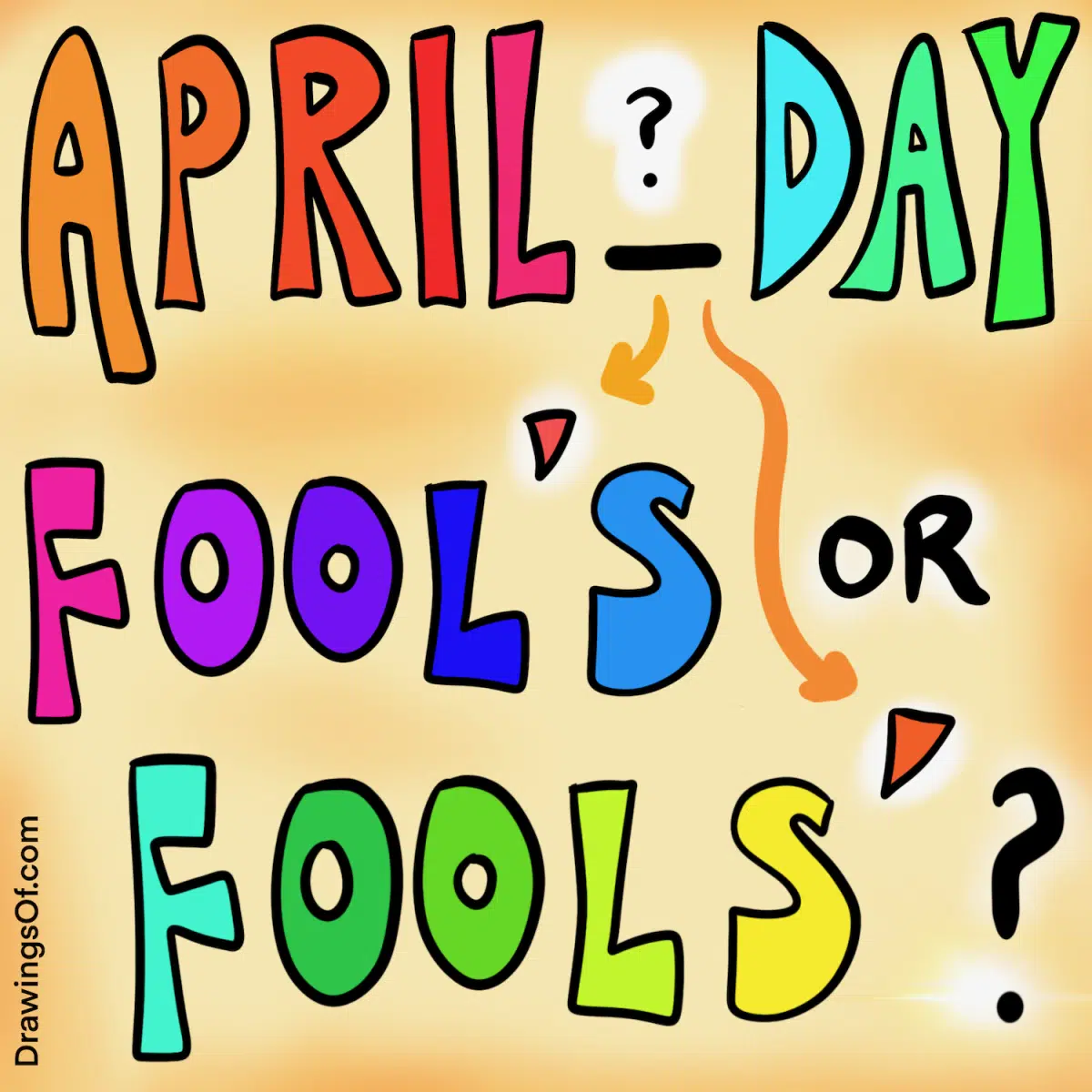 April Fools' Day Apostrophe and Capitalization - Drawings Of