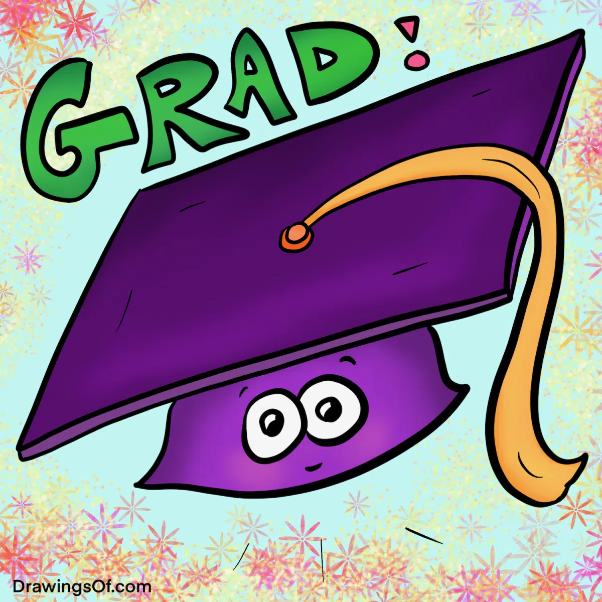 Graduation hat drawing